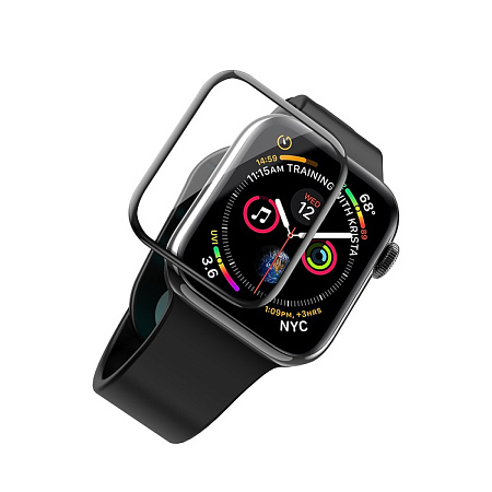 Защитное стекло на Apple Watch, HOCO, 38mm, 3D, черное