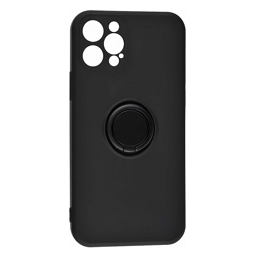 Чехол силиконовый для iPhone 13 Pro Max (6.7), с держателем, X-CASE, черный