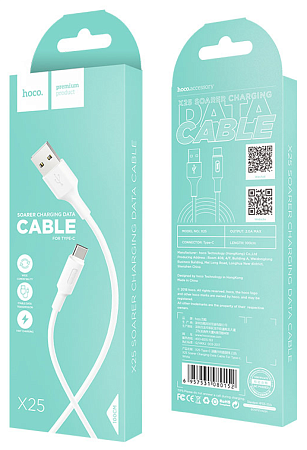 USB Кабель Type-C, HOCO, X25, белый