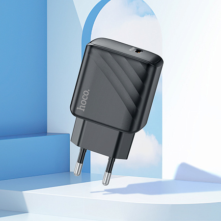 Сетевое зарядное устройство, 1 PD 30W (CS22A), HOCO, черный