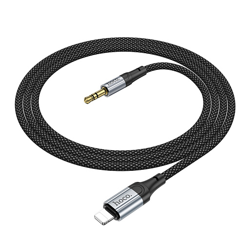 AUX Audio кабель 3,5 мм на Lightning, UPA26, HOCO, черный