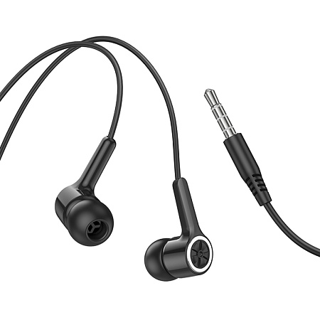 Проводные наушники M104, HOCO, Gamble universal earphones, вакуумные с микрофоном, черные