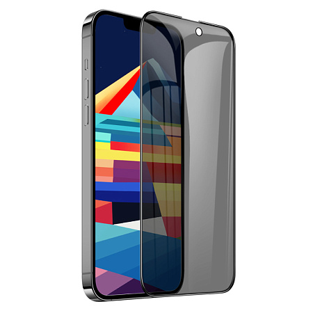 Защитное стекло для iPhone 15/16, A12 Pro, HOCO, 3D full screen HD tempered glass, черное