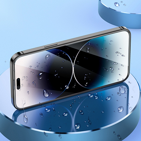 Защитное стекло для iPhone 14 Pro Max, G5, HOCO, Full screen silk screen HD tempered glass, черное