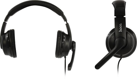Проводные наушники W103, HOCO, игровые с микрофоном, черные