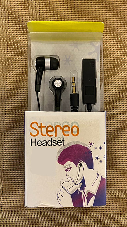 Наушники SA stereo headset, вакуумные, черные