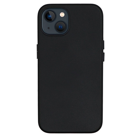 Чехол-накладка для iPhone 15, экокожа, магнитный (MagSafe), без лого, X-CASE, черный