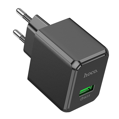 Сетевое зарядное устройство, 1 USB 3.0 QC 18W (CS12A), HOCO, черный