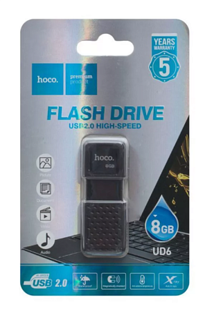 USB Flash Drive 8GB (UD6) Cкорость записи 6-10MB/S, Cкорость чтения 10-30MB/S