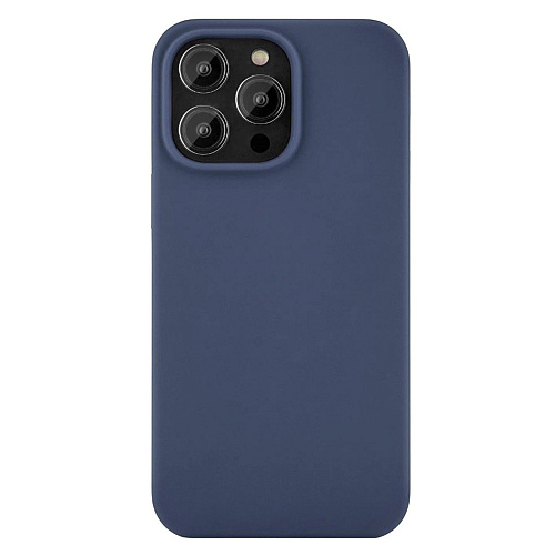 Чехол-накладка для iPhone 14 Pro Max, Silicon Case, без лого, темно-синий