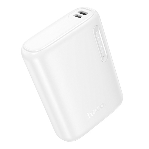 Универсальный Доп. Аккумулятор 5000mAh, J158, HOCO, выход: 1 USB: 5V/2, белый