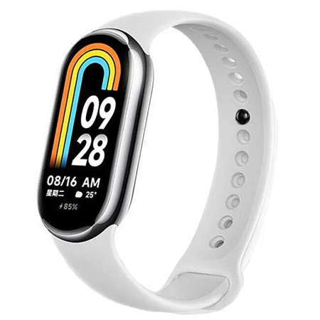 Ремешок на руку для Mi band 8/9, силиконовый, белый