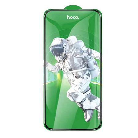 Защитное стекло для iPhone 15/16, G16, HOCO, Guardian shield series full-screen 5D large arc tempered glass, черное