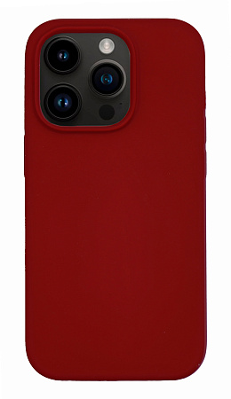 Чехол-накладка для iPhone 14 Pro, Silicon Case, без лого, бордовый