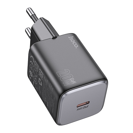 Сетевое зарядное устройство, 1 PD 20W (N40), HOCO, черный