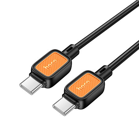 Кабель Type-C на Type-C, HOCO, X108, силиконовый, 1м, 60W, черный