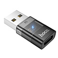 Переходник с USB 2.0 (папа) на Type-C (мама), UA36C, HOCO, черный