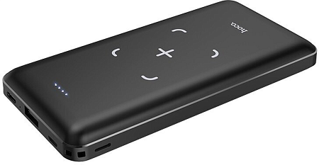Универсальный Доп. Аккумулятор 10000mAh, J50, HOCO, c беспроводной зарядкой черный