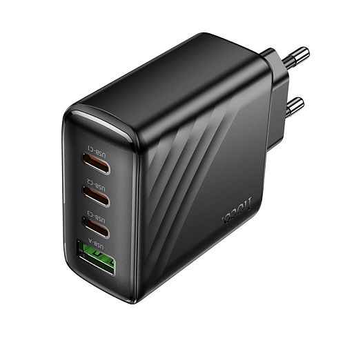 Сетевое зарядное устройство, 3 PD 67W + 1 USB 3.0 QC (CS27A), HOCO, черный