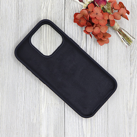 Чехол-накладка для iPhone 15 Pro, Silicon Case, магнитный (MagSafe), без лого, X-CASE, черный