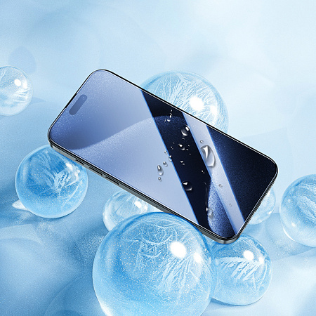 Защитное стекло для iPhone 16 Pro Max, G5, HOCO, Full screen silk screen HD tempered glass, черное
