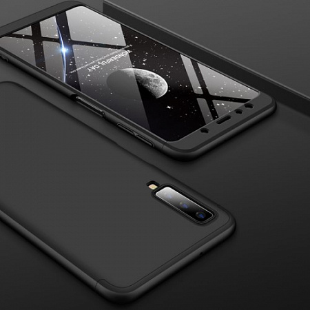 Чехол-накладка для Samsung Galaxy A7 (2018), A750F, из 3х частей, черный