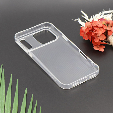 Чехол силиконовый для iPhone 17 Pro, с защитой камеры, X-CASE, прозрачный