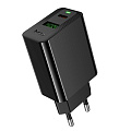 Сетевое зарядное устройство, 1 PD 30W + 1 USB 3.0 QC (CS95A), HOCO, черный