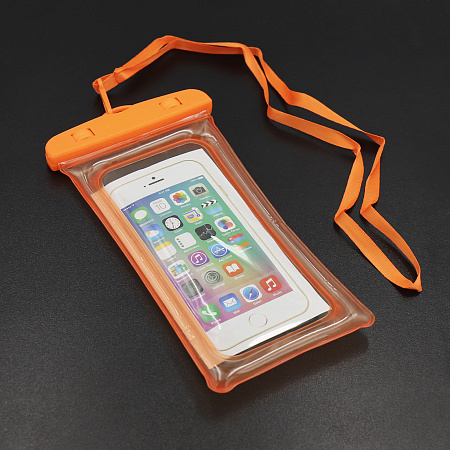 Чехол универсальный влагоустойчивый с надувным бортиком, оранжевый