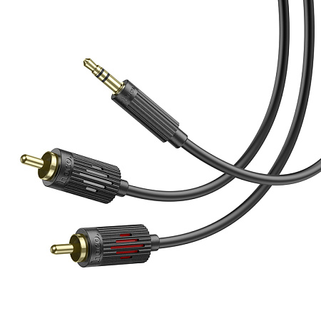 Кабель с Jack 3.5 на RCA, UPA28, HOCO, колокольчики, черный