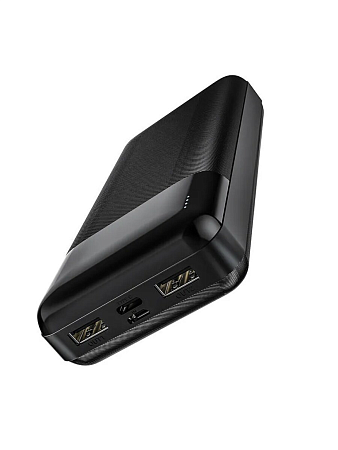 Универсальный Доп. Аккумулятор 20000mAh, J72A, HOCO, 2 USB (5V/2.0A), черный