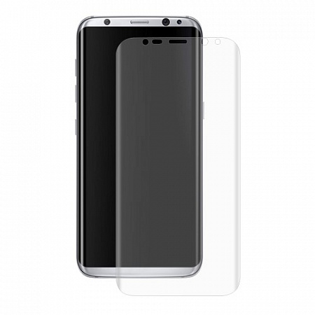Защитная пленка на Samsung Galaxy S8 Plus/S9 Plus, с загибом, глянцевая