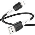 USB дата кабель Lightning, HOCO, X82, 1м, силиконовый, черный