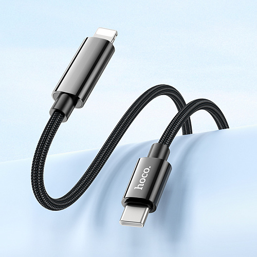 Кабель Lightning to Type-C (PD) с дисплеем, HOCO, U125, 1.2м, черный