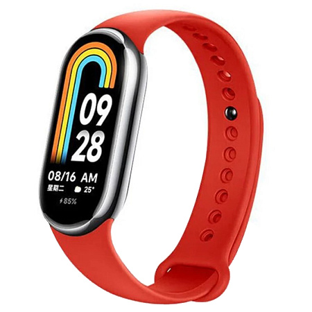 Ремешок на руку для Mi band 8/9, силиконовый, красный