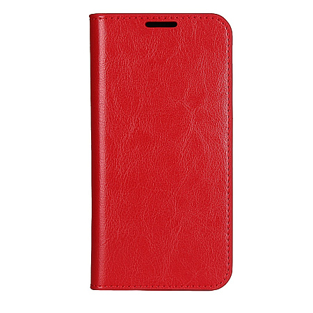 Чехол-книжка для Xiaomi Redmi 9C, боковой, экокожа, красный