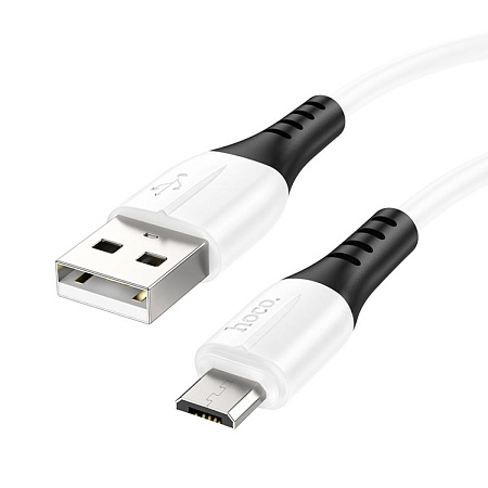 USB Кабель Micro, HOCO, X82, силиконовый, 1м, белый