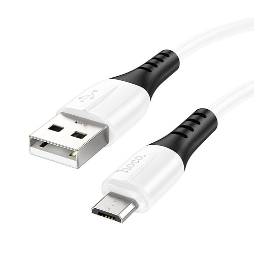 USB Кабель Micro, HOCO, X82, силиконовый, 1м, белый