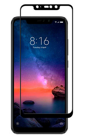 Защитное стекло на Xiaomi Redmi Note 6 Pro, 9D, черный, X-CASE