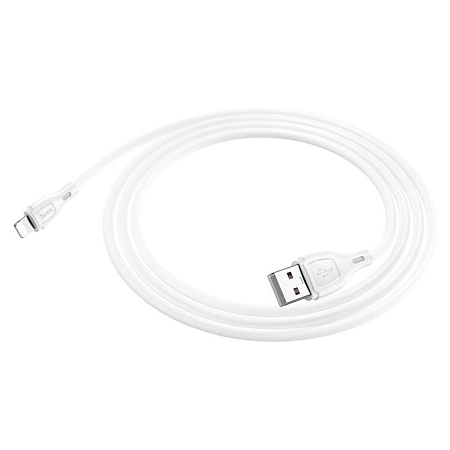 USB дата кабель Lightning, HOCO, X61, силиконовый,  белый