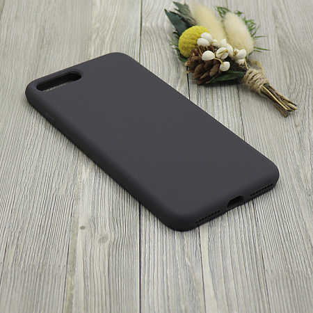 Чехол-накладка для iPhone 7 Plus/8 Plus, Silicon Case, без лого, угольно-серый