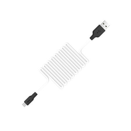 USB Кабель Micro, HOCO, X21, силиконовый, черно-белый