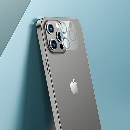 Защитное стекло на iPhone 12 Pro Max (6.7) V11, 2в1, HOCO, на заднюю камеру, прозрачное