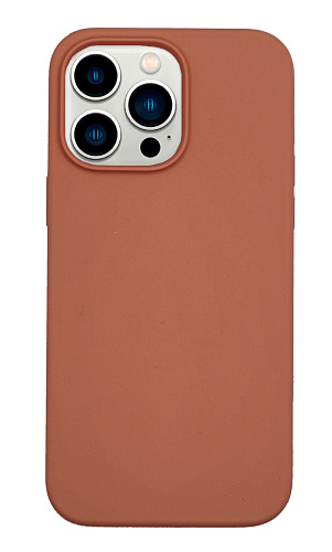 Чехол-накладка для iPhone 14 Pro Max, Silicon Case, без лого, лососевый