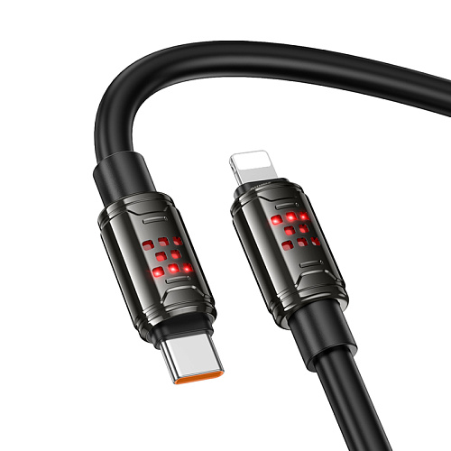Кабель Lightning to Type-C (PD), HOCO, U143, 1.2м, цвет черный