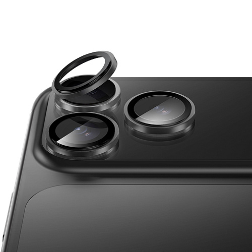 Защитное стекло для iPhone 17 Pro/17 Pro Max, V14, HOCO, на заднюю камеру, черный