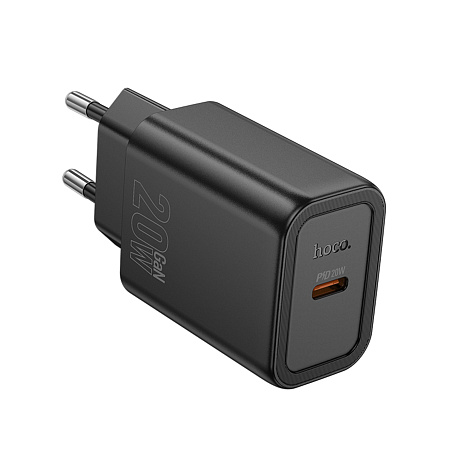 Сетевое зарядное устройство, 1 PD 20W (N60), HOCO, черный