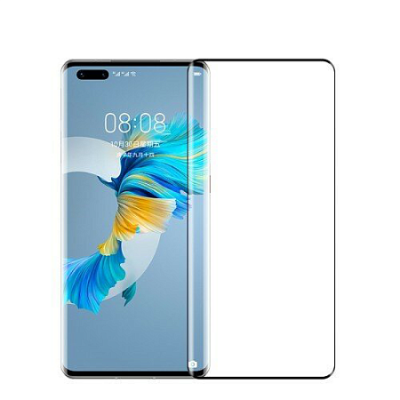 Защитное стекло на Huawei Mate 40 Pro, 21D, полный клей, черный, X-CASE