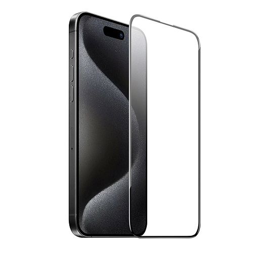 Защитное стекло для iPhone 16 Pro/17, G16, HOCO, Guardian shield series full-screen 5D large arc tempered glass, черное