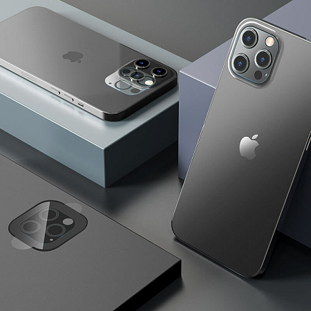 Защитное стекло на iPhone 12 Pro Max (6.7) V11, 2в1, HOCO, на заднюю камеру, прозрачное